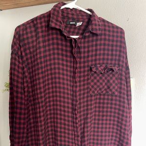 Woman’s flannel button up